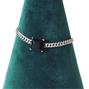 - Sterling silver Black zircon bracelet